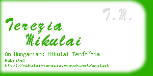 terezia mikulai business card